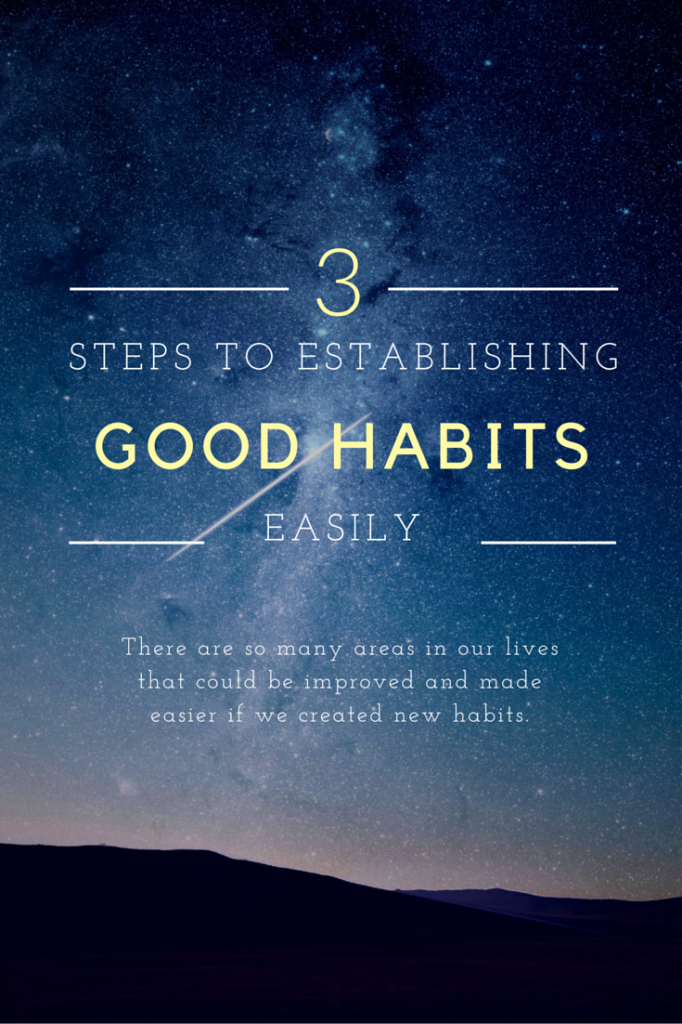establishing good habits